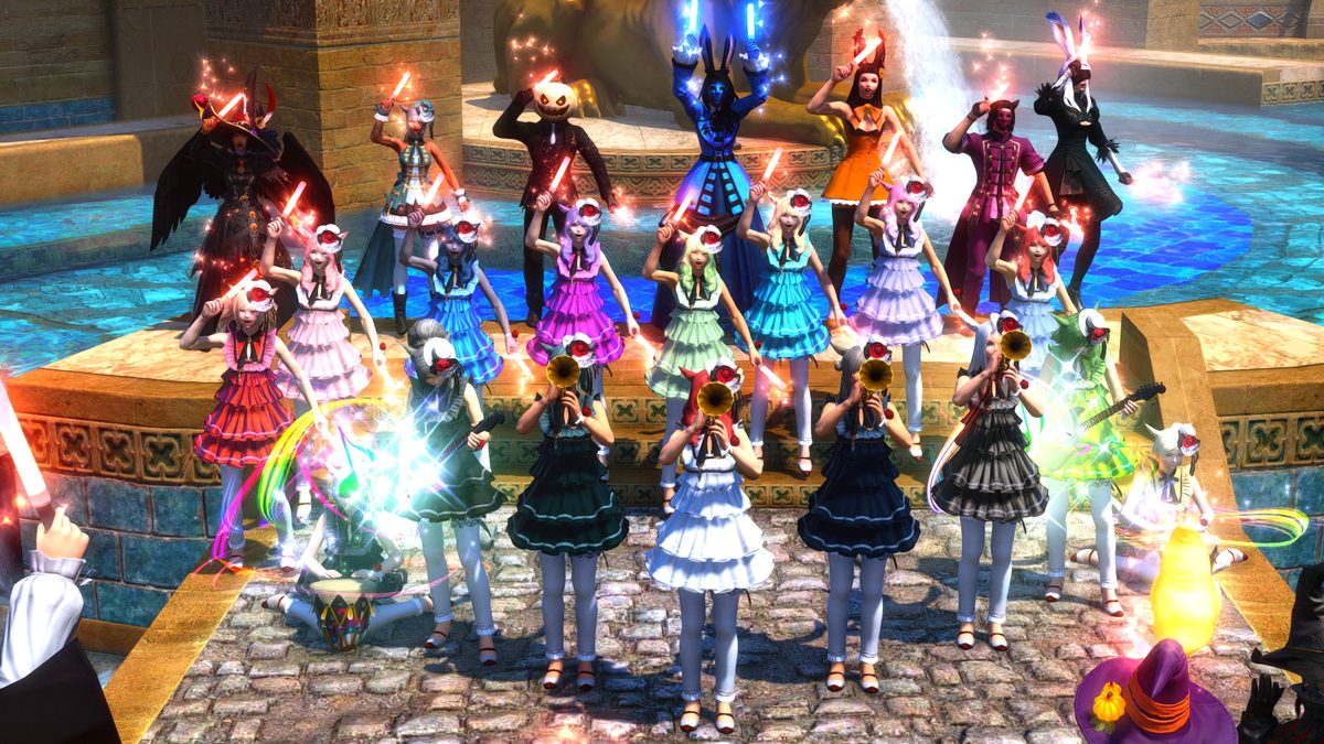 The Songbirds performing in-game